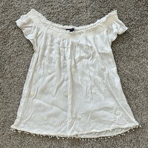 White Boho Top